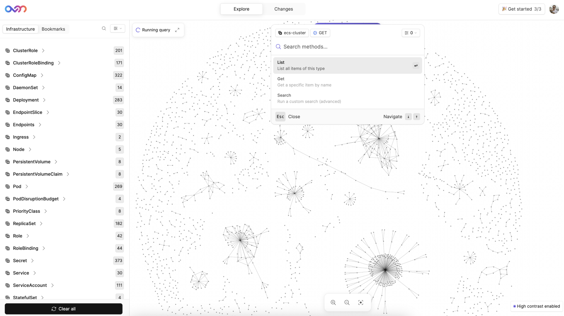 Overmind explore view graph